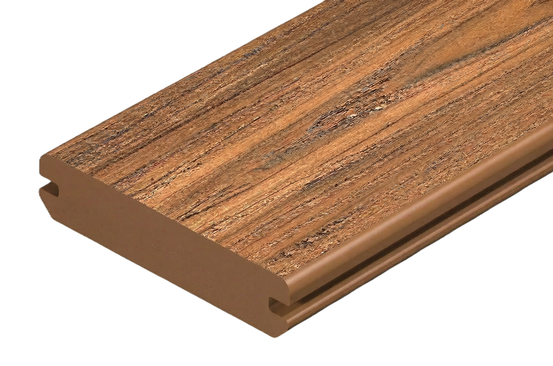 AmeriDex Chestnut cellular PVC deck board color sample