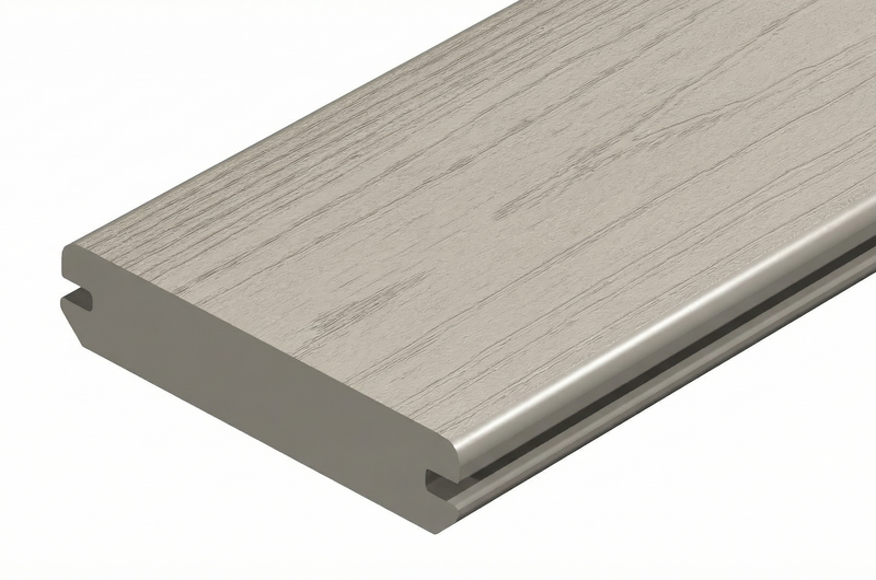 AmeriDex Driftwood cellular PVC deck board color sample