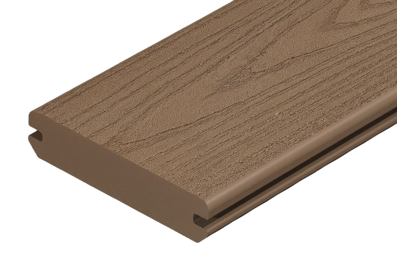 AmeriDex Hazelnut cellular PVC deck board color sample